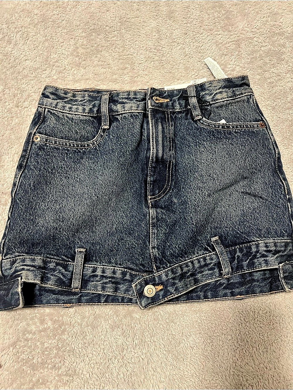 Zara Denim Mini Skirt in Blue Size Medium Like New